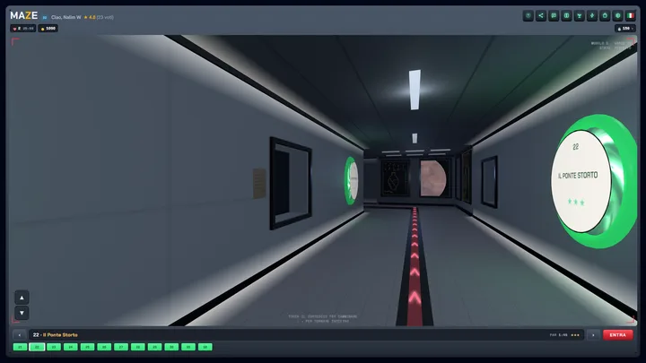 Maze 3D a schermo intero: il corridoio della nave davanti al varco 22, Il Ponte Storto