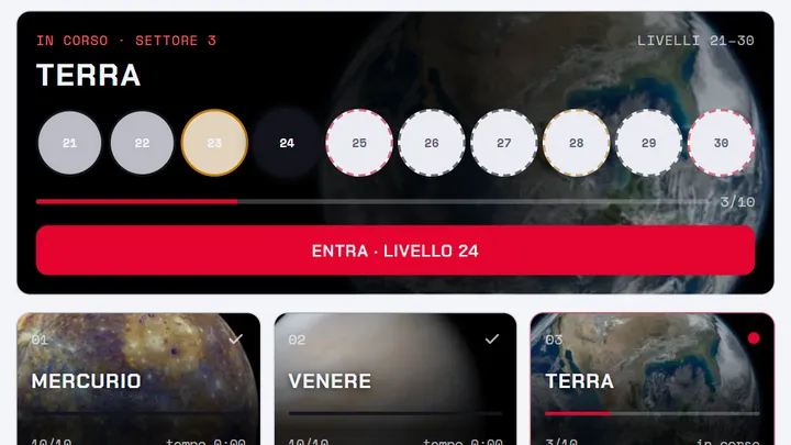 SYM Swarm: la mappa del settore Terra, di giorno